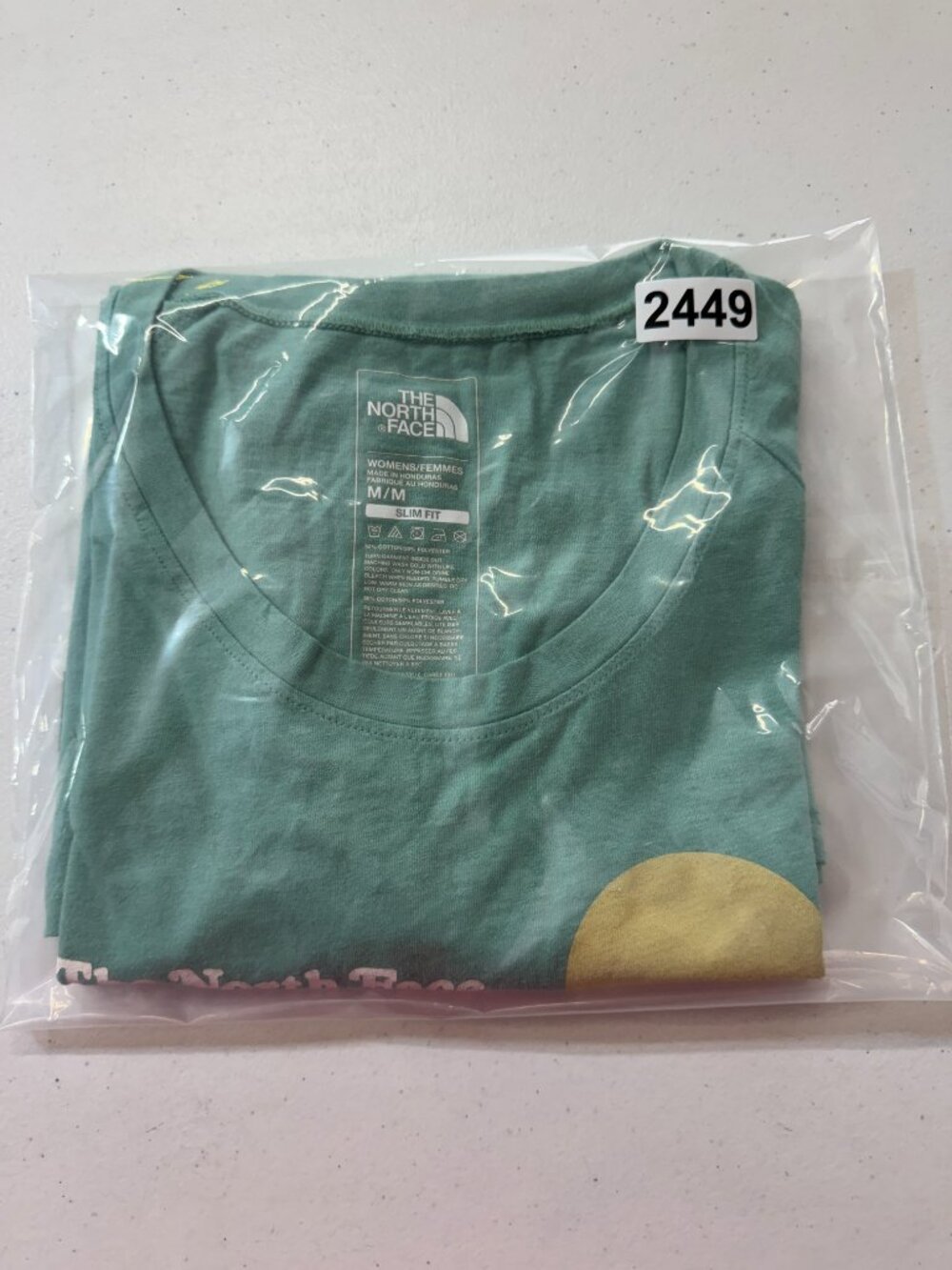 The North Face Graphic Logo Slim Fit T-Shirt Green Women's Medium - Picture 8 of 8